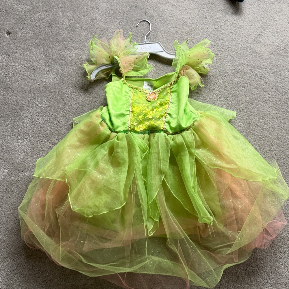 Disney Tinker bell dress with light up wings